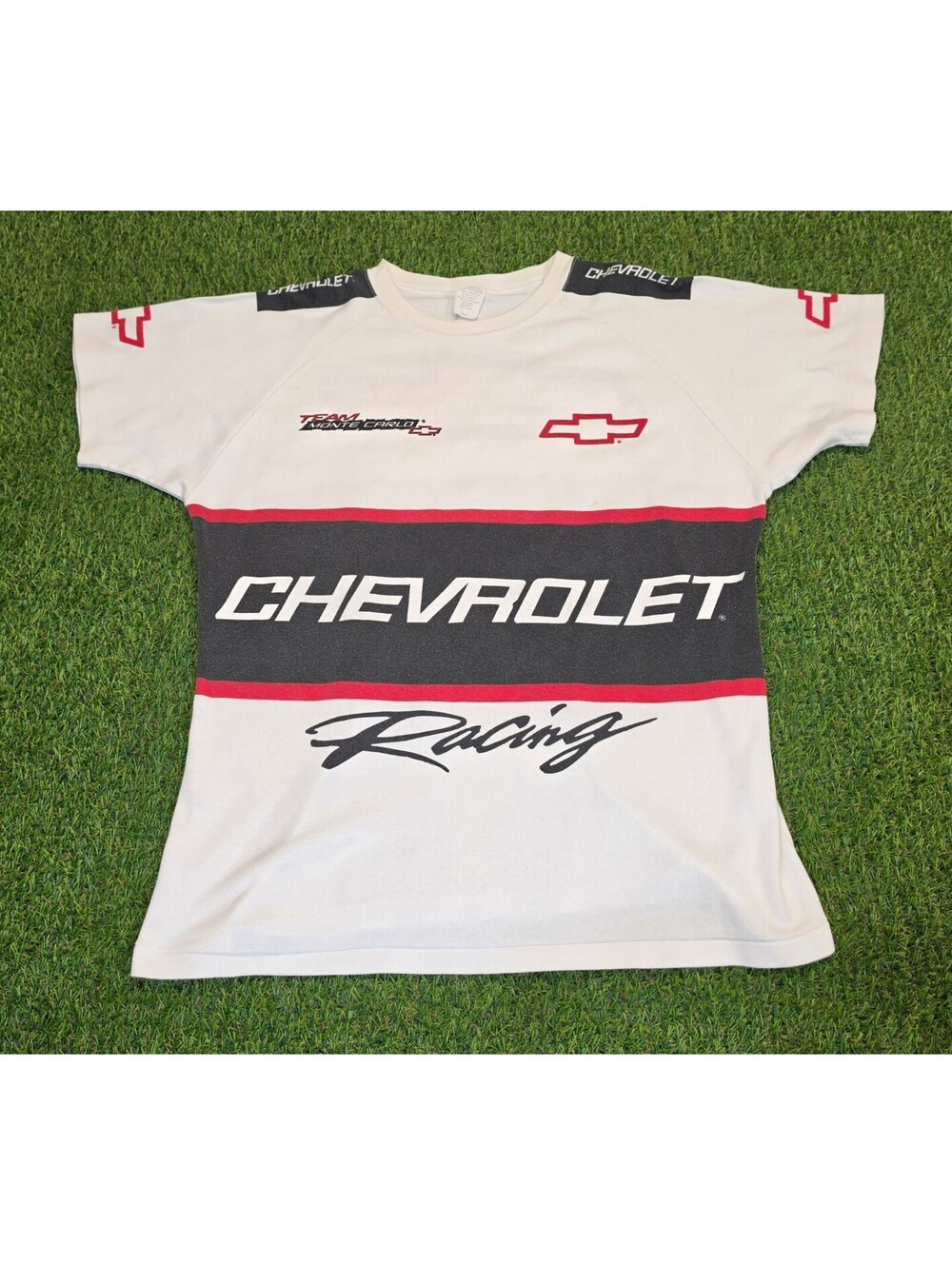 Vintage Chevrolet Racing Team Monte Carlo T-Shirt Large Cotton Polyester Blend